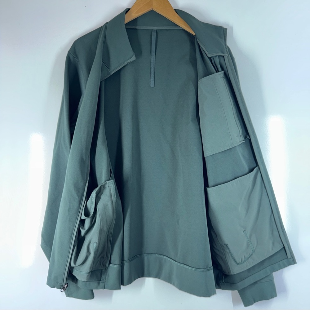 Lululemon Men Sojourn Jacket Green Performance Zip Jacket XXL Travel Athleisure - Picture 9 of 12